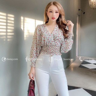 (Deal sốc)Áo kiểu voan hoa nhí đẹp