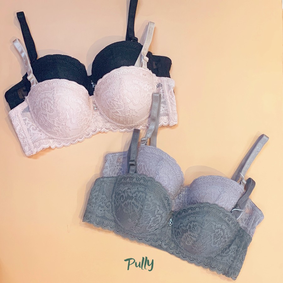Áo lót ren nữ, áo ngực ren nữ có gọng đệm mỏng quả ngang cúp B 34/36/38 cao cấp - PULLY SHOP | BigBuy360 - bigbuy360.vn