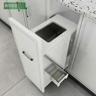 Thùng gạo âm tủ ray trượt gắn cánh bosseu bs300gc