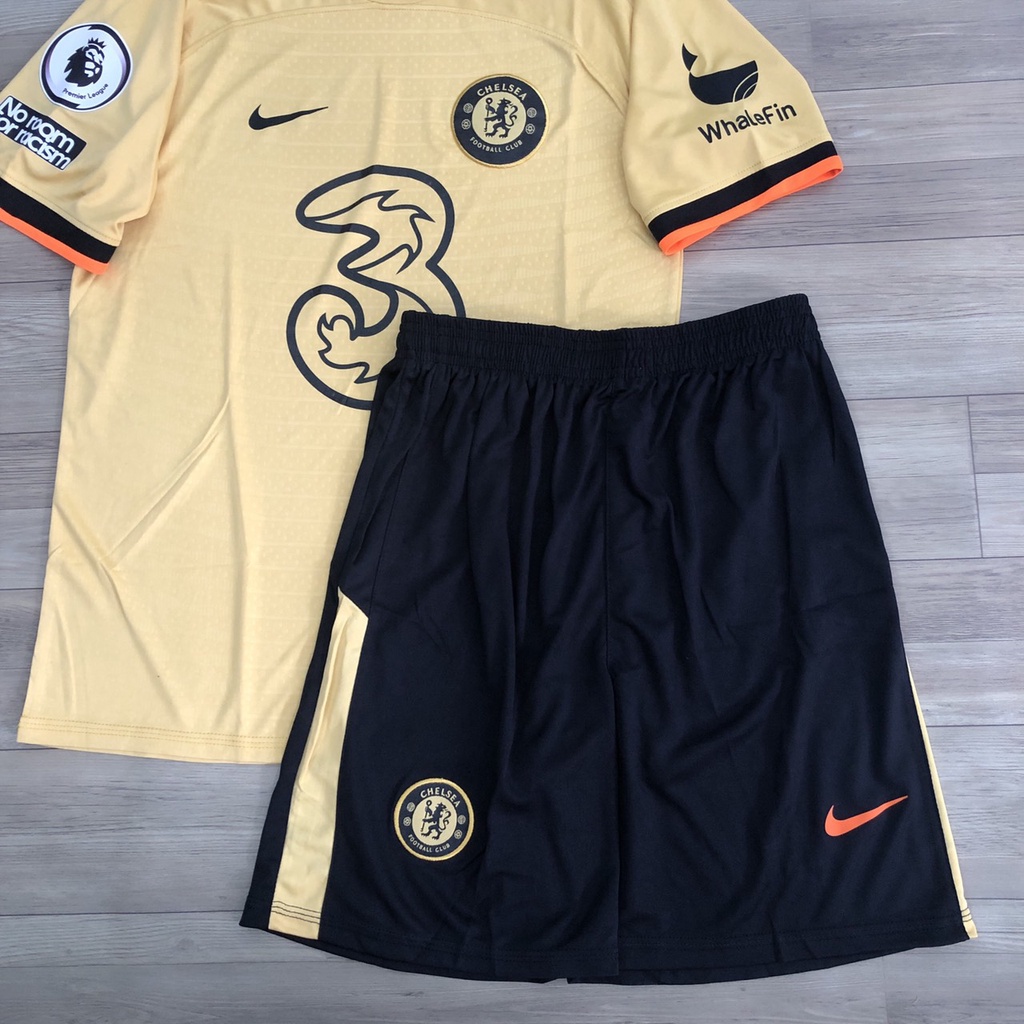 Bộ quần áo bóng đá Chelsea Vàng đồng 2023 DK FLG Noroom + WhaleFin