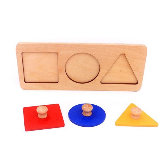 Ghép hình 3 hình cơ bản Montessori (Basic Shapes Puzzle)