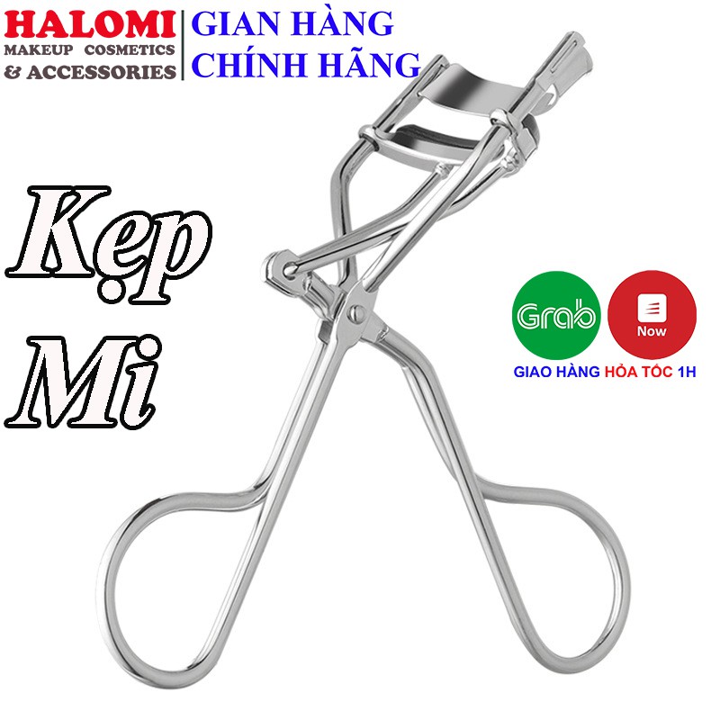 Kẹp Bấm Mi Siêu Cong Chính Hãng HALOMI Bằng Inox Cao Cấp Bấm Êm Tặng Kèm 1 Đệm Kẹp