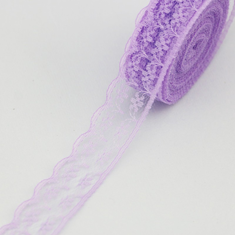 Cuộn dây ruy băng ren 2.25cm dài 10 yard dùng để trang trí
