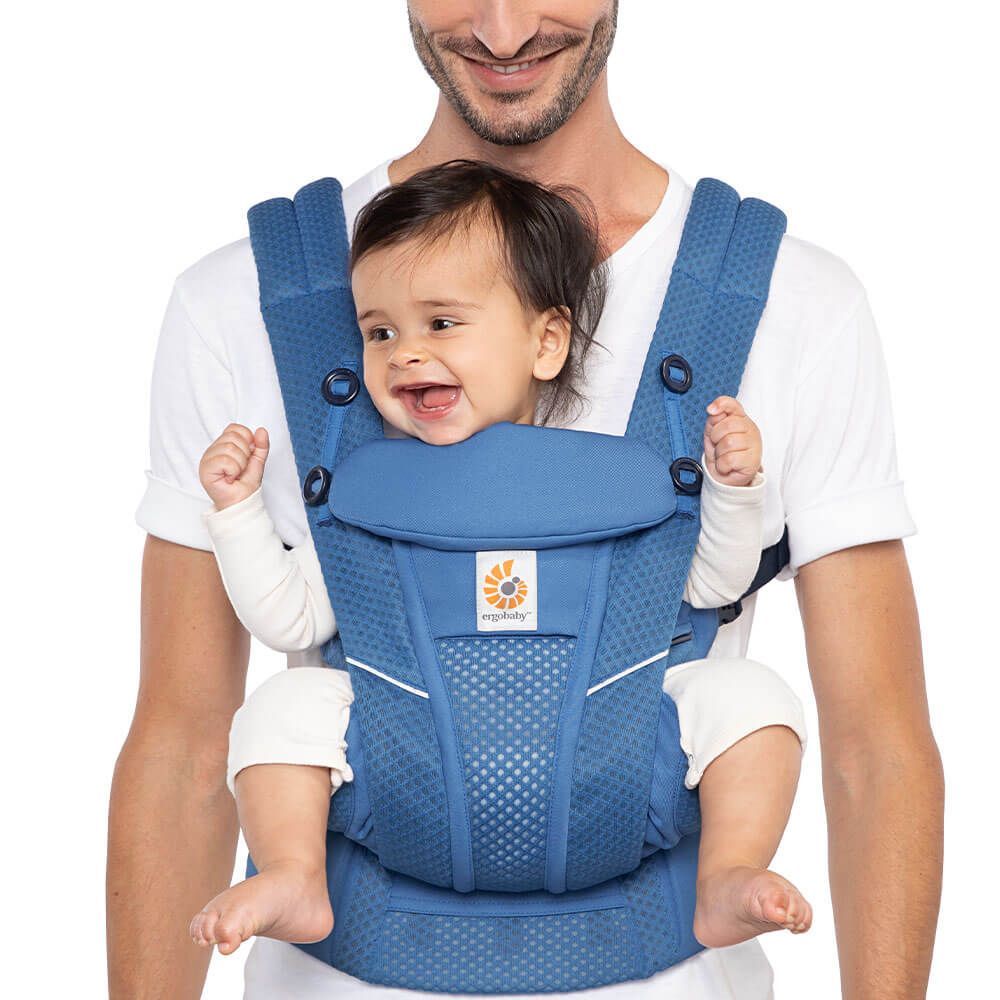 🍒Địu cho bé Ergobaby Omni Breeze,địu trợ lực 4 tư thế với vải SoftFlex siêu mát,cho bé từ 3,2-20kg,bảo hành 12m