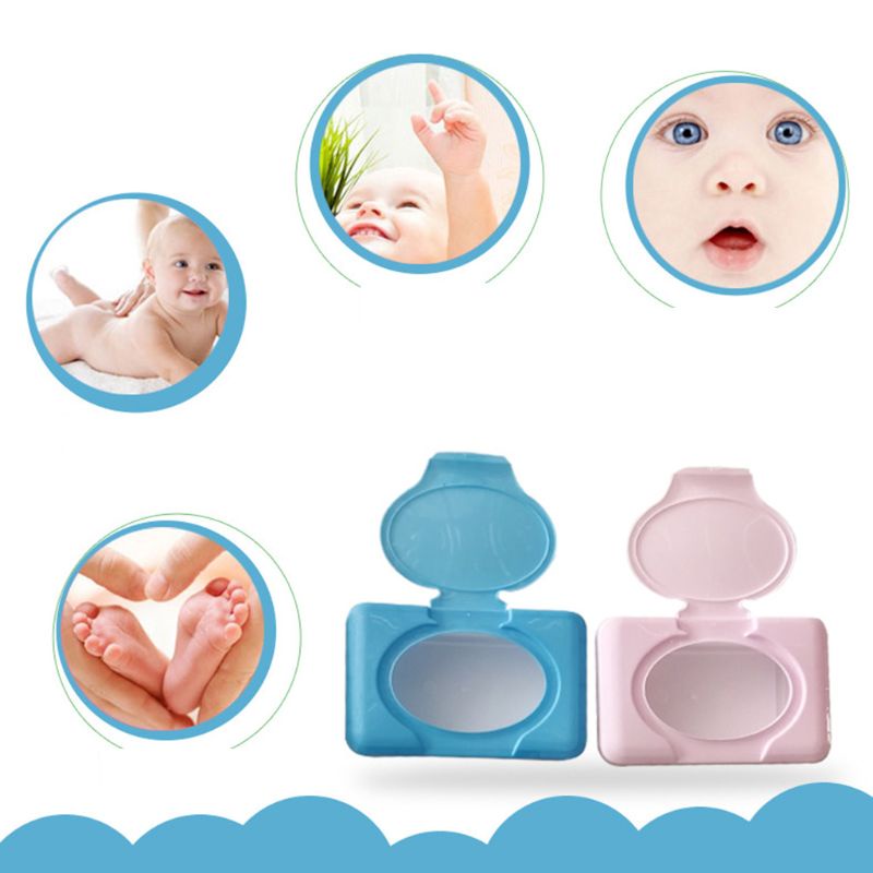 Hộp đựng khăn giấy ướt có nắp đậy tiện dụng
