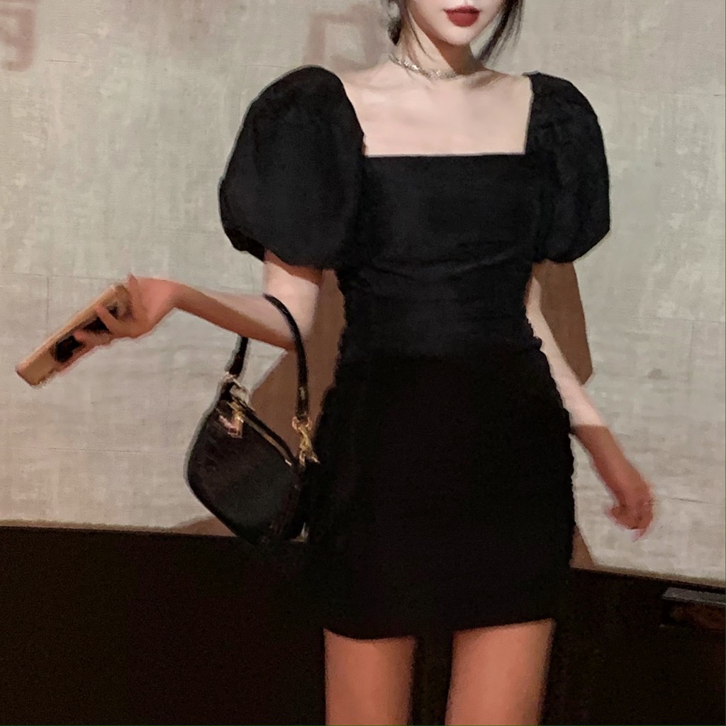 Đầm nữ dáng ôm hở lưng mini tay ngắn Emilyshop