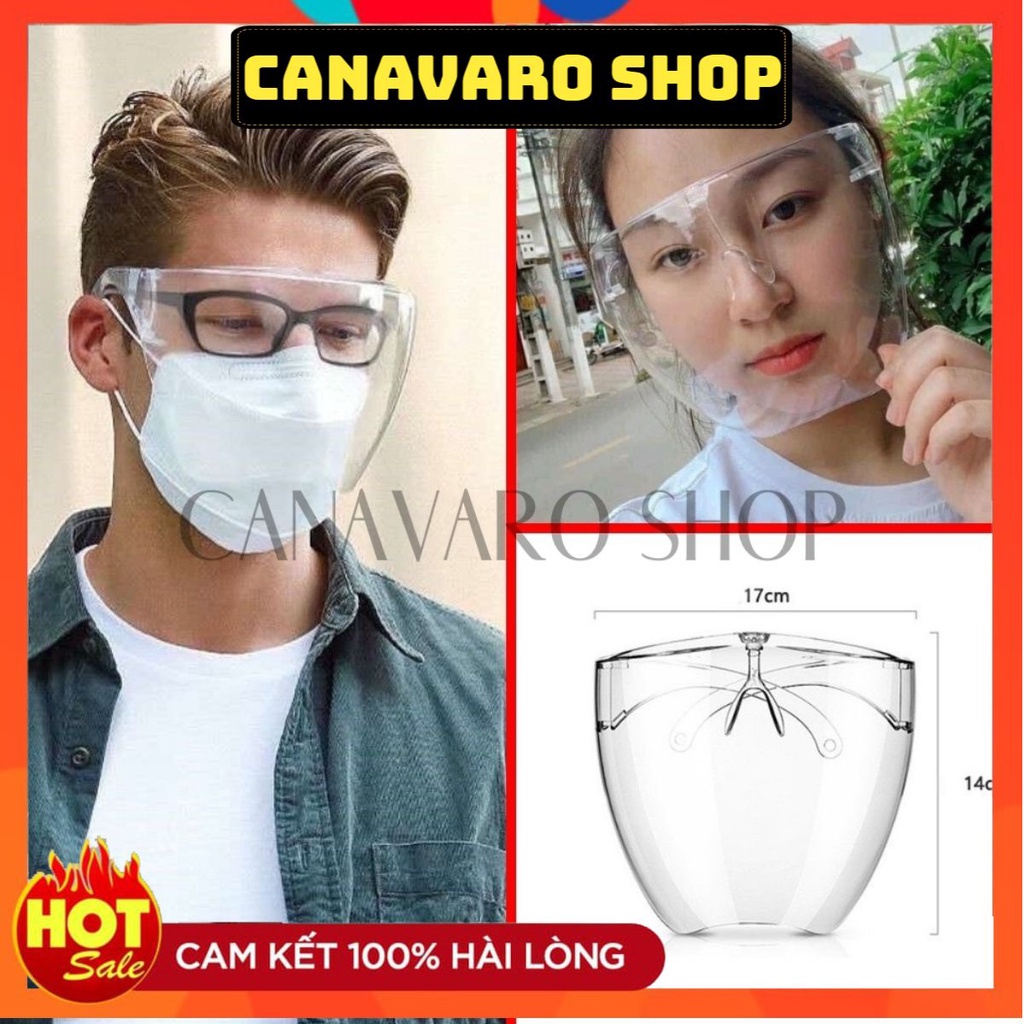 Kính chống giọt bắn phòng dịch Face Shield cao cấp loại 1 chống bụi người lớn không bám hơi nước...