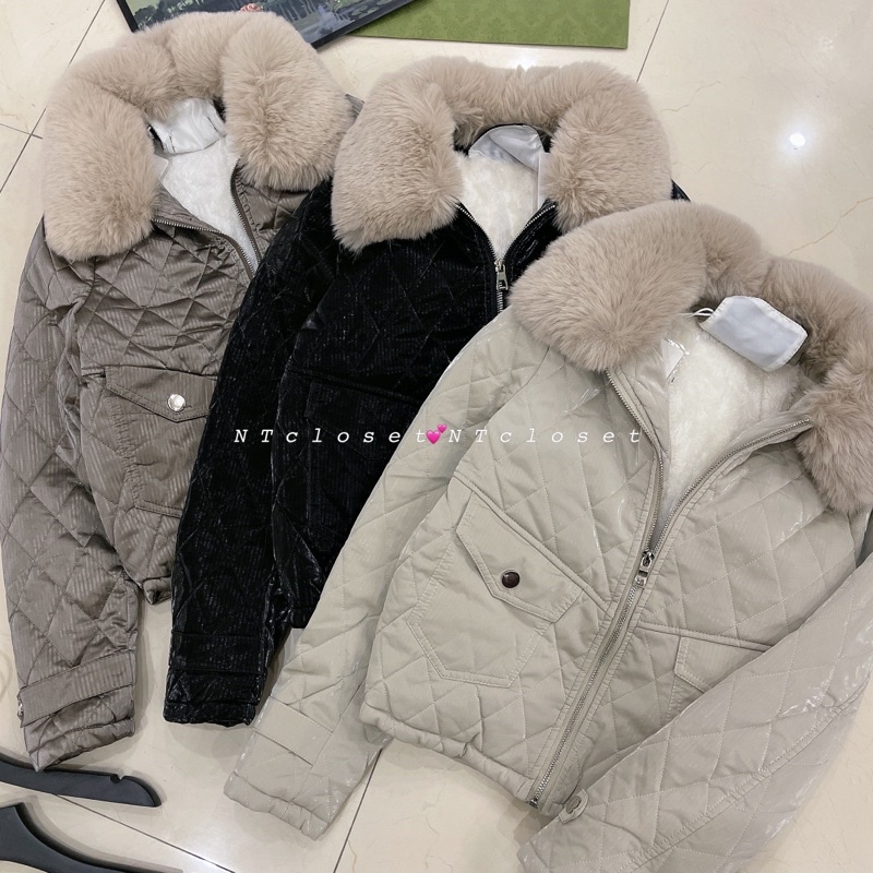 Áo khoác phao bóng cổ lông hàng QC | BigBuy360 - bigbuy360.vn