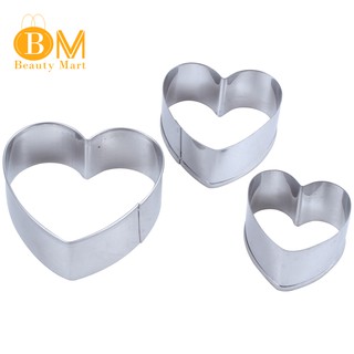 Set 3 Khuôn Cắt Bánh Hình Trái Tim