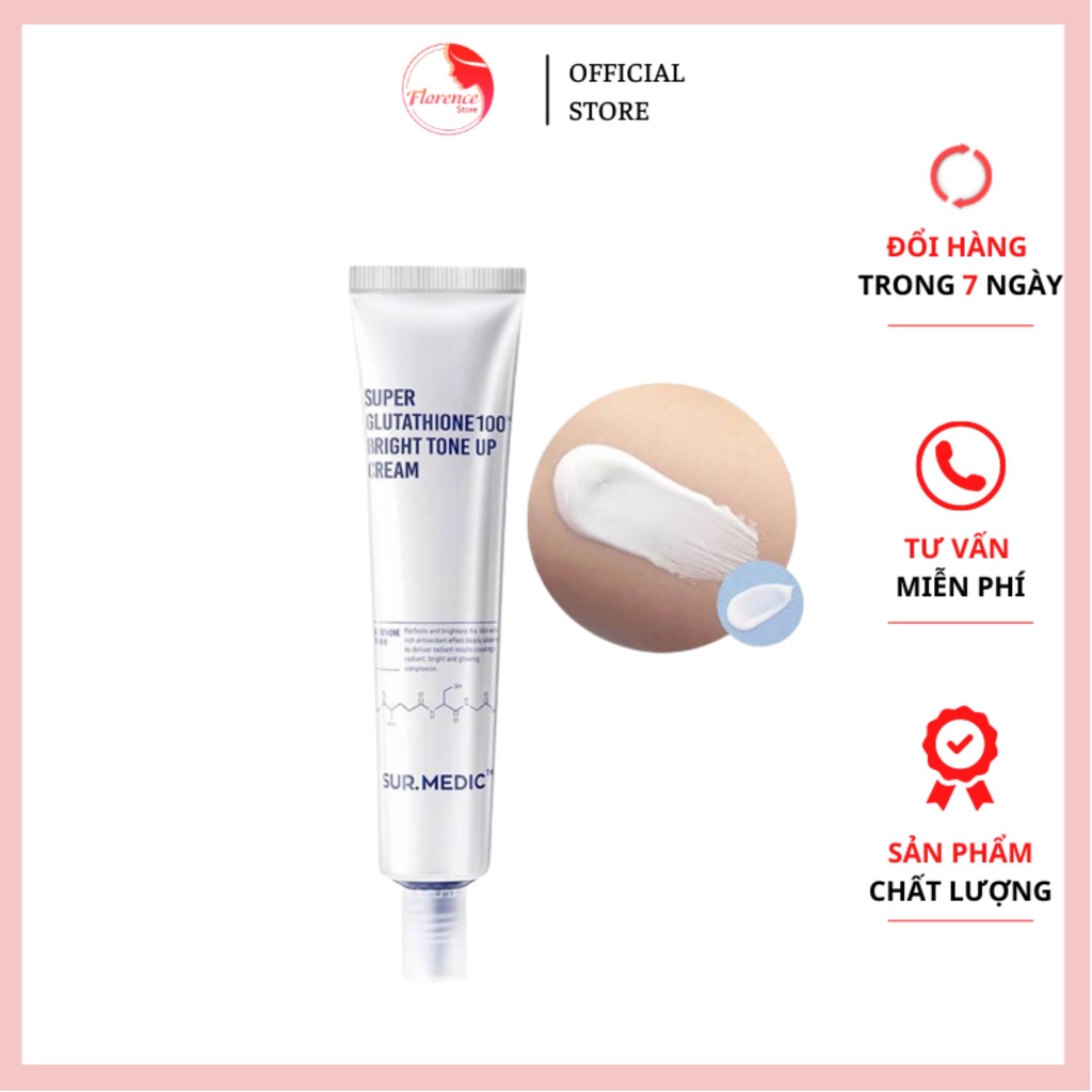 Kem Dưỡng Trắng Nâng Tông Da Sur.Medic Super Glutathione 100 Bright Tone Up Cream