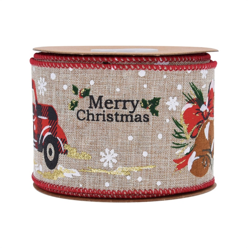 Cuộn Dây Ruy Băng Họa Tiết Cây Thông Noel Trang Trí Giáng Sinh