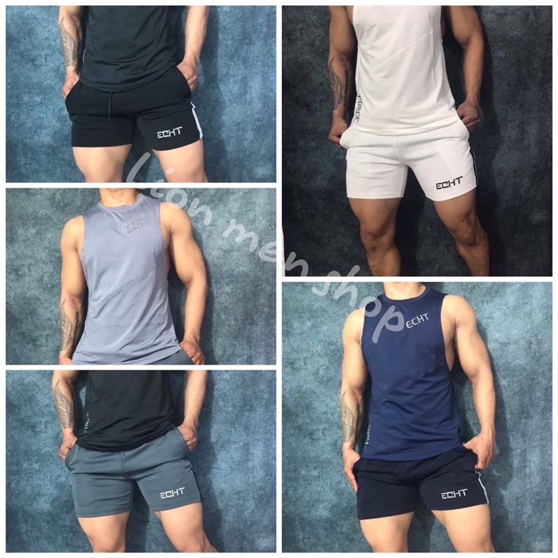 [FULL SET] Set Quần Áo Tập Gym, Áo TankTop &amp; Quần Đùi