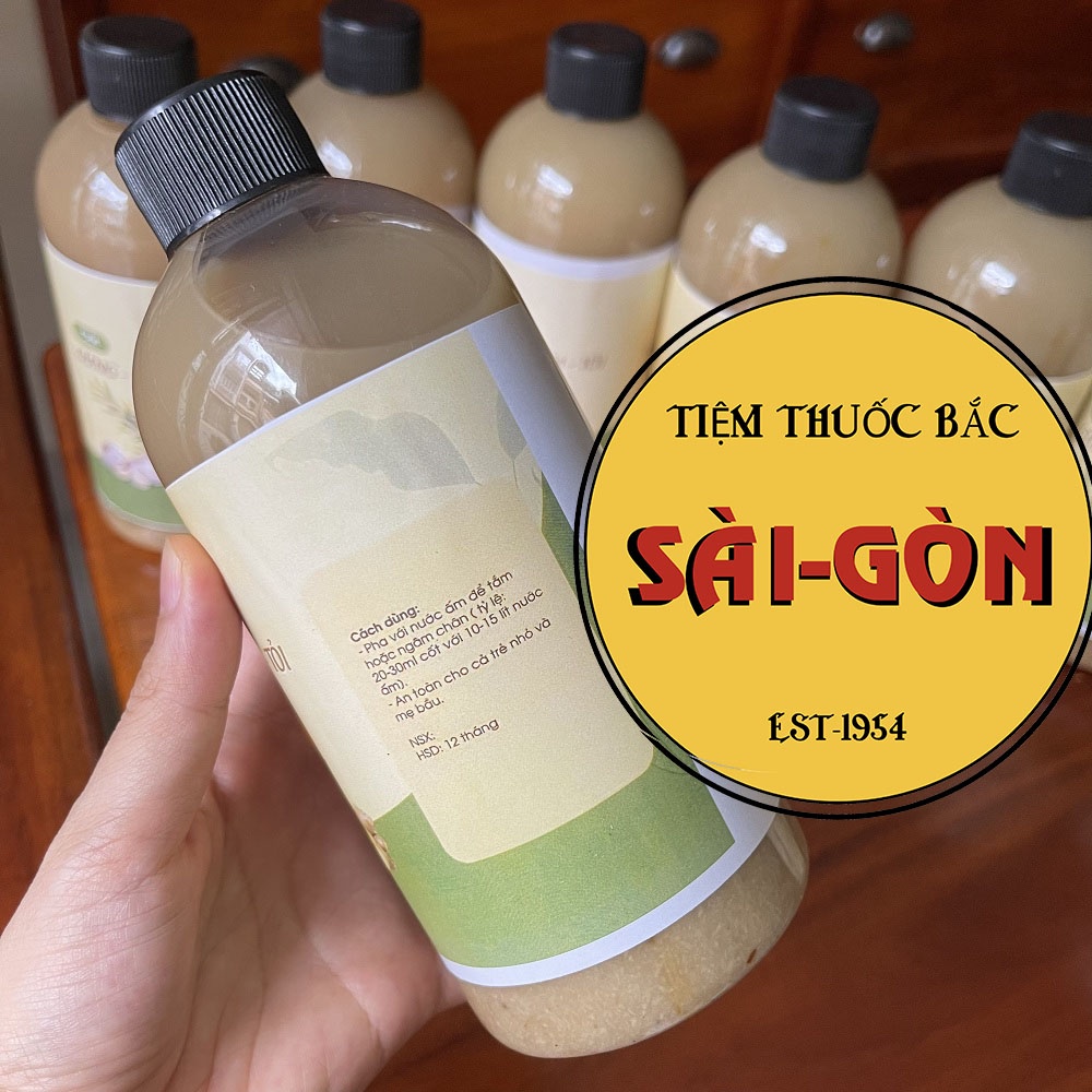 Cốt Gừng Tràm Tỏi - Nước Tắm Bé An Toàn Chai 600ml