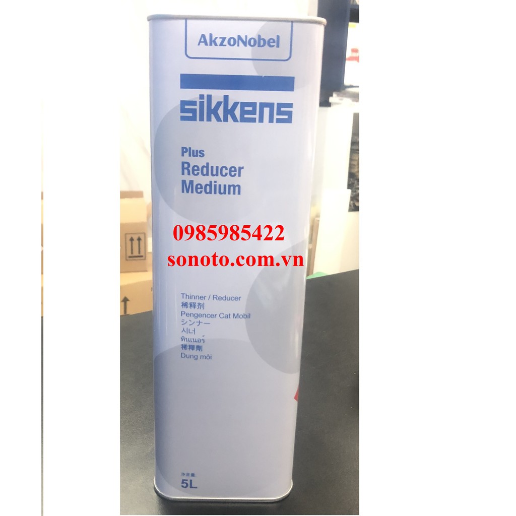 Dung môi pha sơn Sikkens Plus Reducer Medium (xăng pha) 5 Lít - sơn ô tô xe máy SONQUANGPHU422