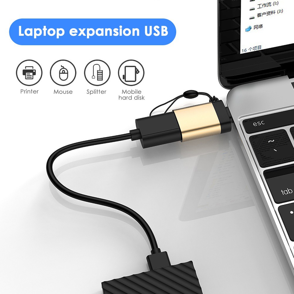 Đầu Chuyển Đổi Từ Cổng Usb 3.0 Sang Cổng Type-c Nhỏ Gọn Truyền Tốc Độ Nhanh Tiện Dụng