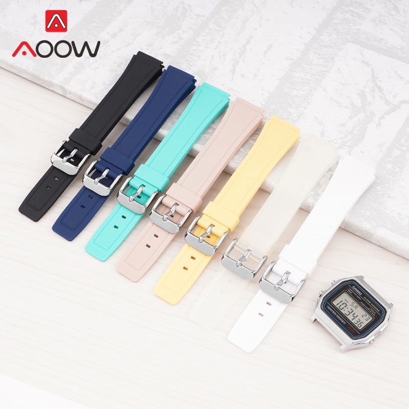 Dây Đeo Thay Thế Cao Su Chống Thấm Nước Cho Đồng Hồ Casio F-91W F-84 F-105 108 A158 A168 AE1200/1300