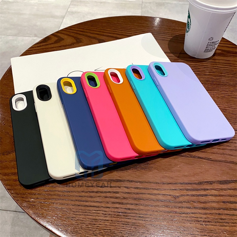 Ốp Điện Thoại Silicon Mềm Chống Sốc Chống Dấu Vân Tay Màu Macaron Cho iPhone X XR Xs Max 11 Pro Max 12 ipX ip11