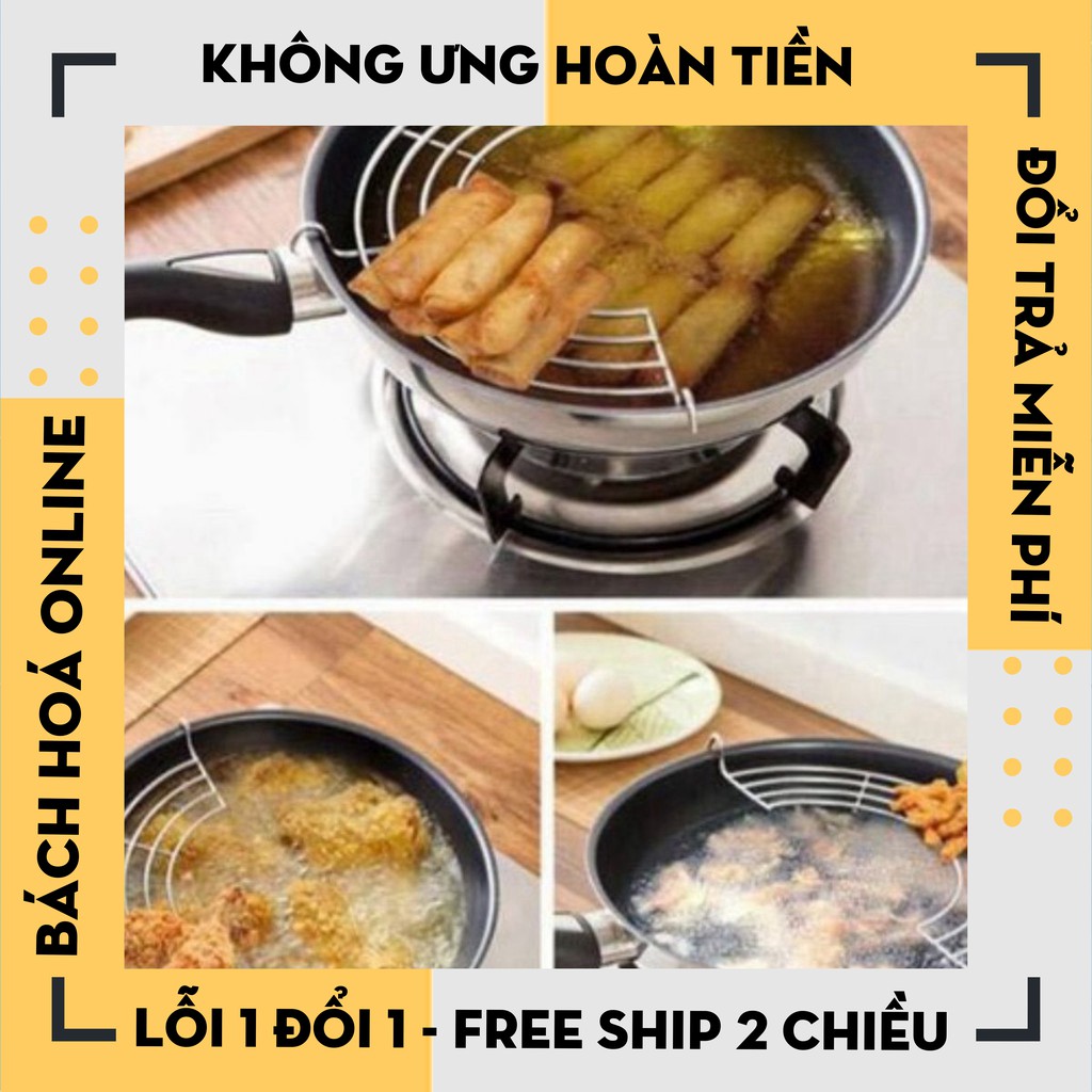 [Hàng Loại 1] Vỉ gác chảo rán inox tiện lợi cho mọi nhà