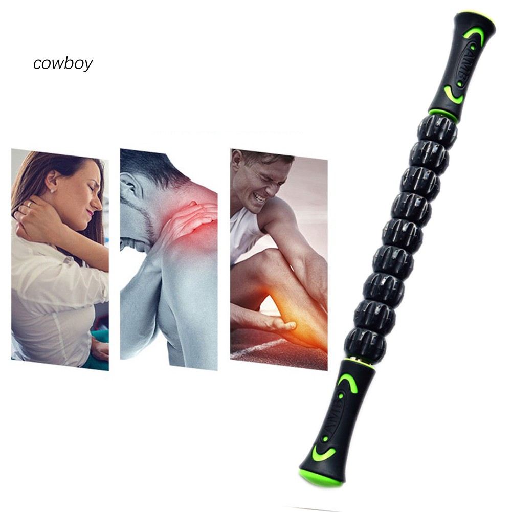 COW_Fitness Yoga Muscle Pain Relief Relaxing Roller Stick Leg Calf Gear Massager