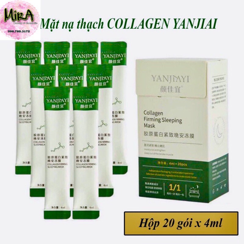 MẶT NẠ NGỦ THẠCH YANJIAYI BỔ SUNG COLLAGEN TRẮNG SÁNG CHO DA (1 gói) | BigBuy360 - bigbuy360.vn
