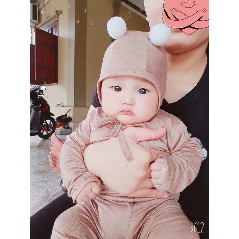 Bộ Minky Mom Cho Bé 💖 Bộ Mũ Tai Thỏ Minky Mom Cho BéTrai Bé Gái - Chất Thun Lạnh Cao Cấp Siêu Mềm Mịn Mát