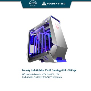 Vỏ case máy tính Golden Field Gaming G20 – Sói bạc ( DIY, MOD, Cooling) – Hàng chính hãng