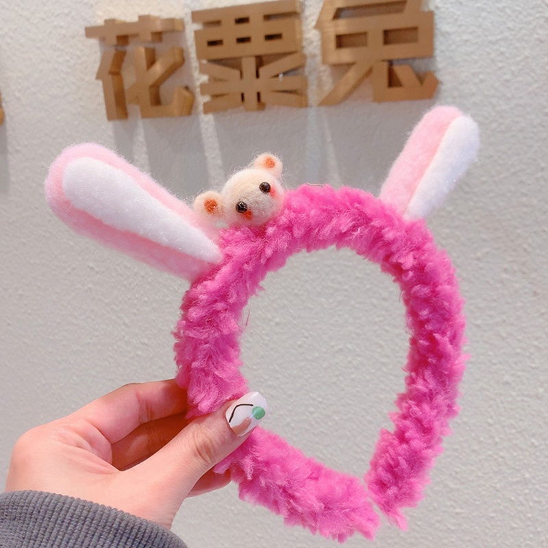 Băng Đô Cài Tóc Hình Tai Thú Nhồi Bông Đáng Yêu Dành Cho Nữ