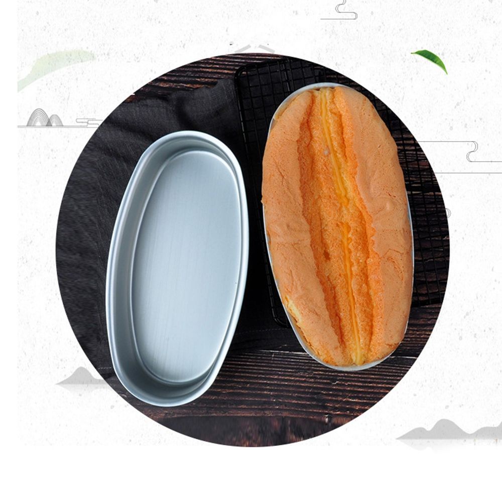 1 Khuôn Làm Bánh Hình Oval Bằng Hợp Kim Nhôm Chống Dính Nhiều Màu