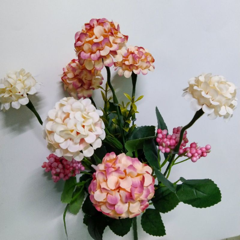 Hoa cẩm tú cầu giả trang trí nhà cửa