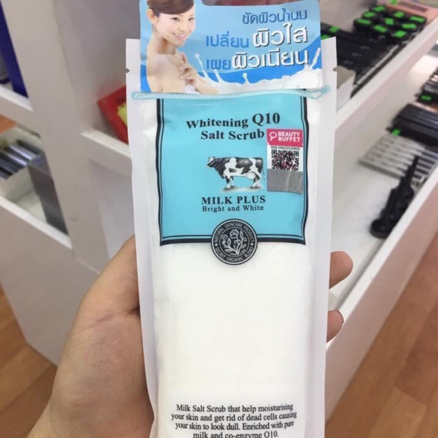 Muối tắm + Tẩy da chết Whitening Q10