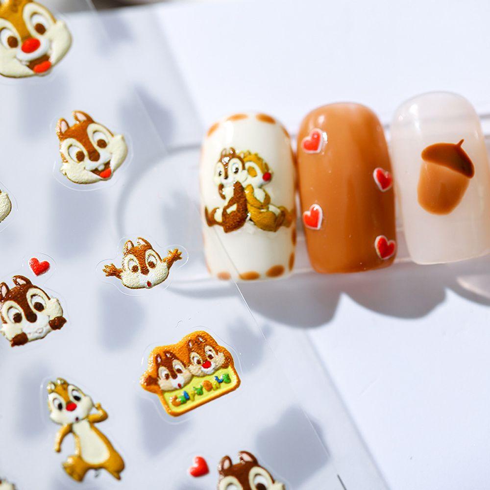 Miếng Dán Trang Trí Móng Tay Nghệ Thuật Họa Tiết Hoạt Hình 3D DIY