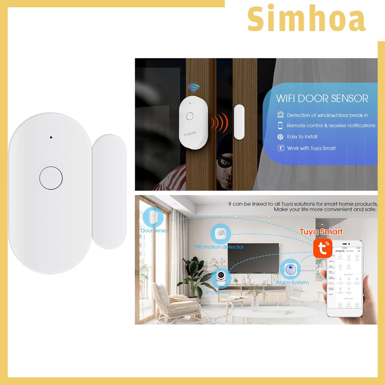 Chuông Báo Chống Trộm Thông Minh Kết Nối Wifi Cho Alexa