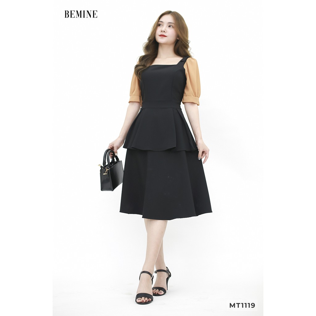 Đầm tùng 2 tầng phối tay voan BEMINE MT1119DEN | BigBuy360 - bigbuy360.vn