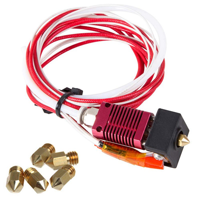 Bộ đầu phun đùn MK8 khối gia nhiệt 1.75mm 0.4mm dành cho máy in 3D Ender 3/ Ender 3 Pro