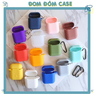 Case Airpods 1/2 Silicon Cao Cấp, Case Airpods 1/2 Silicon Dẻo Trơn nhiều màu tặng kèm móc khóa