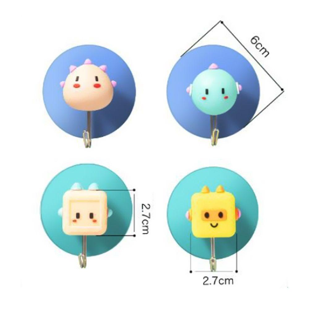 LEISURE Set 2 Móc Treo Đồ Dán Tường 3D Đa Năng Giá Đỡ