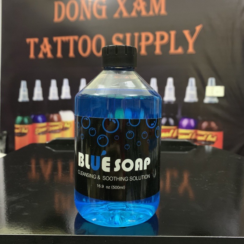 Dung dịch vệ sinh hình xăm bluesoap hàng có sẵn