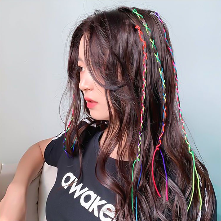 Dây Buộc Tóc Thắt Nơ Ruy Băng Màu Sắc Phong Cách Hàn Quốc Thời Trang