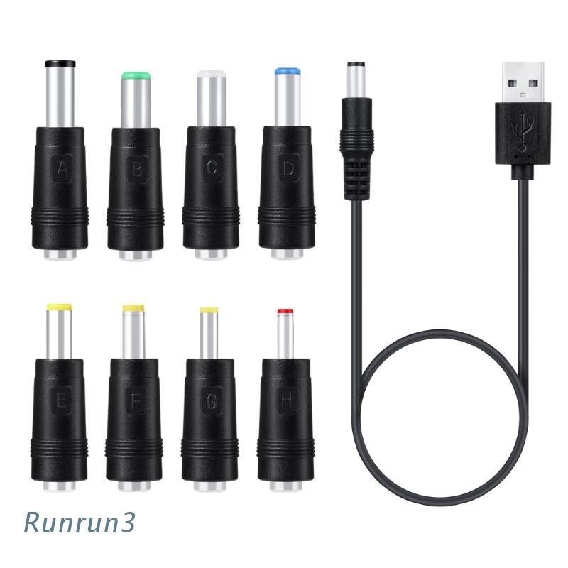 Dây cáp sạc chuyển đổi USB 5V sang DC 5.5x2.1mm 3.5mm 4.0mm 4.8mm 6.4mm 5.5x2.5mm 6.3mm dành cho loa quạt