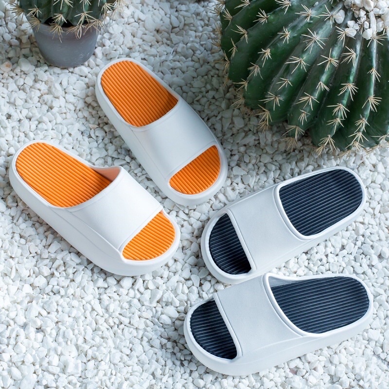 Dép nam và dép nữ bánh mì quai ngang đế độn tăng chiều cao siêu êm nhẹ