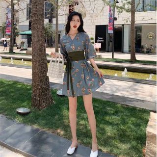 Có sẵn Đầm kimono cách tân có bigsize