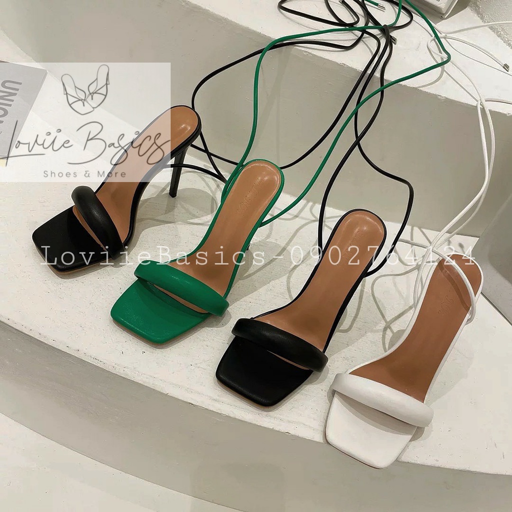 GUỐC NỮ LOVIIE BASICS - SANDAL CAO GÓT QUAI NGANG PHỒNG THỜI TRANG - GIÀY CHIẾN BINH CỘT DÂY G220425