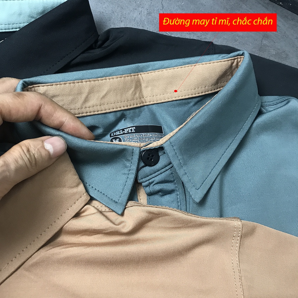Áo thun thể thao nam cổ trụ chất thun lạnh co giãn 4 chiều chính phẩm. Mã . Áo thể thao nam có cổ nam