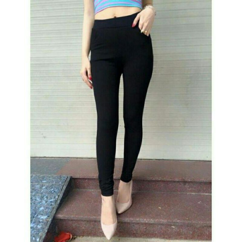 Quần legging nâng mông vải cốt tông co gian 4 chiều | BigBuy360 - bigbuy360.vn