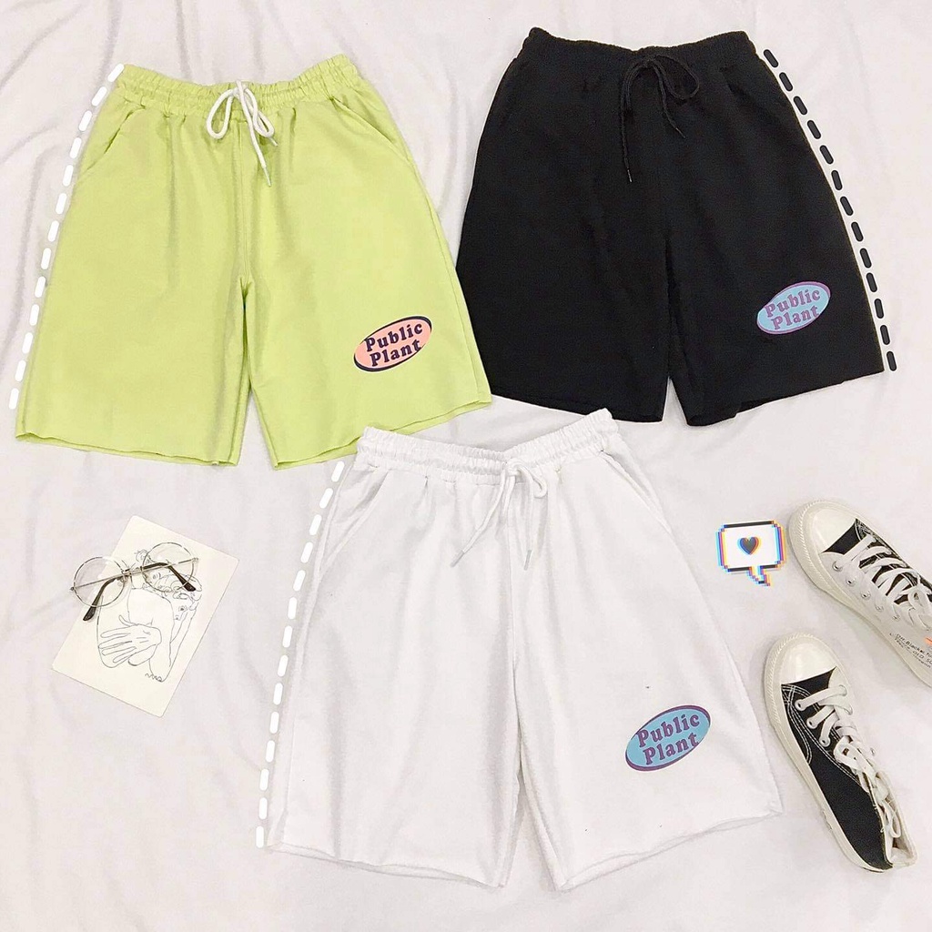 Quần Short Thun Ống Rộng PUBLIC Ulzzang Unisex