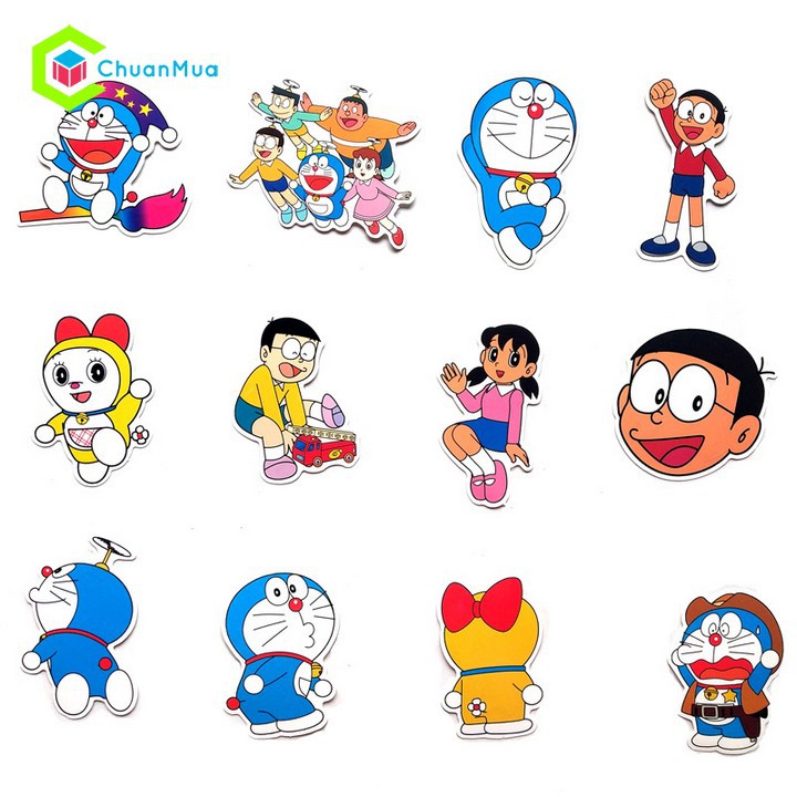 Sticker Nhựa PVC Chống Nước, Dán mũ bảo hiểm, Laptop (Vua Hải Tặc, Doremon, Marvel, Totoro,...) - Hình dán nón bảo hiểm