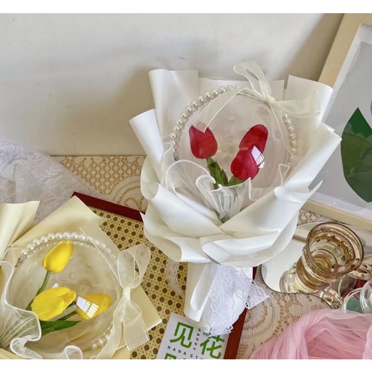 Bó Hoa Tulip Giả Xinh Xắn Dùng Làm Quà Tặng