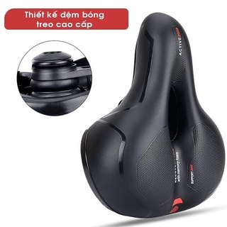 Yên béo xe đạp phản quang ventilation active siêu mềm siêu êm cho xe đạp thể thao