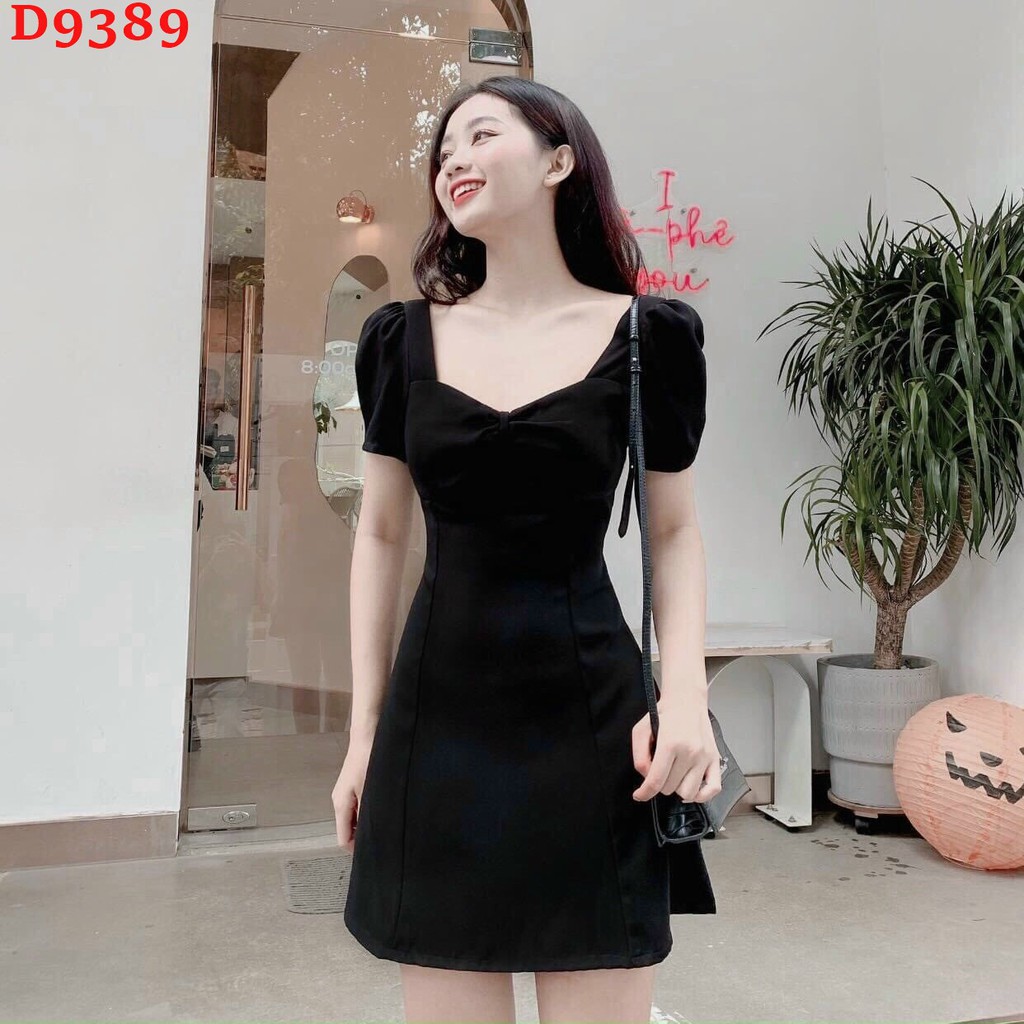 [Mã SKAMSALEP6 giảm 10% tối đa 100K đơn 150K] Đầm đi tiệc cổ vuông nhún ngực sang trọng ZOMI-D9389