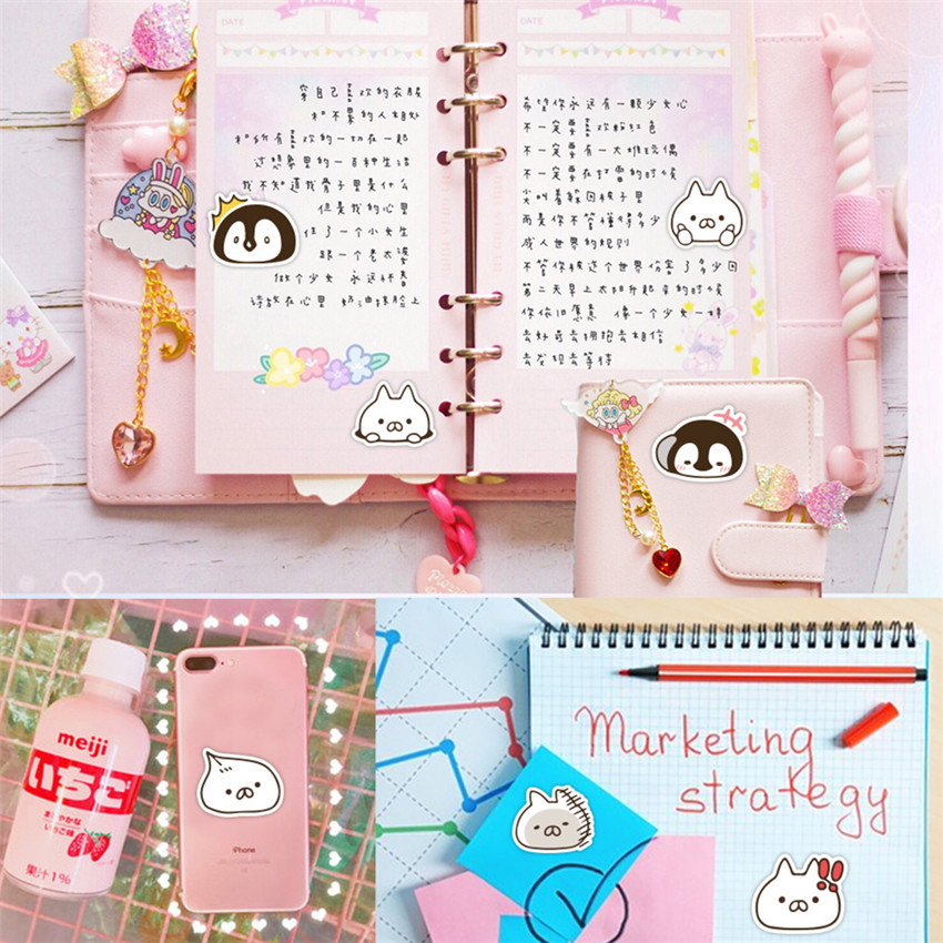 ❉ Nekopen - Anime Penguin &amp; Cats Stickers ❉ 40Pcs/Set DIY Decals Stickers for Album Diary Laptop Scrapbooks Skateboard